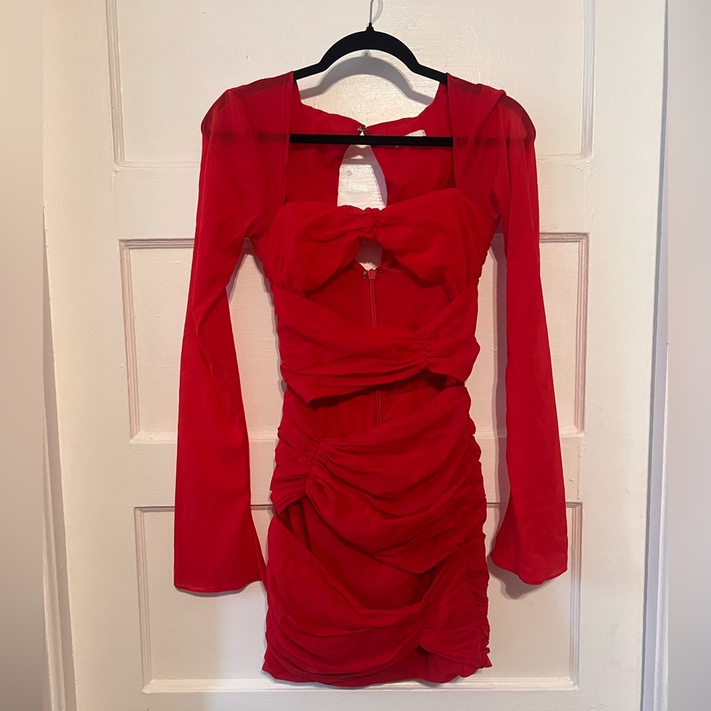 House of CB Scarlet red Dress ($225 retail) size small - Picture 4 of 6